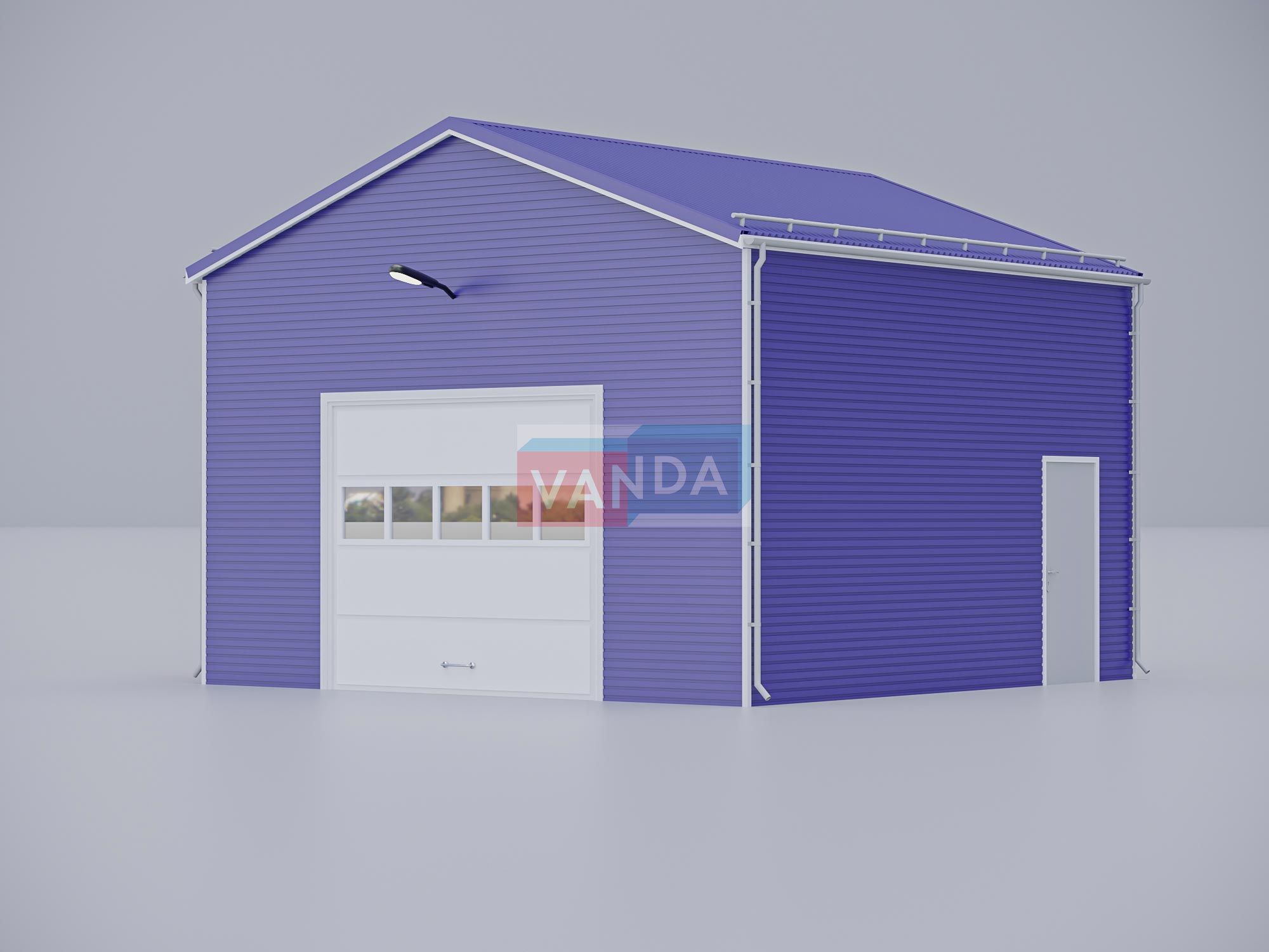 Гараж из сэндвич панелей 6х6